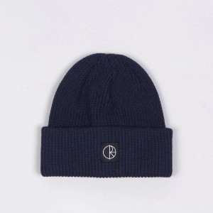 Polar Double Fold Merino Beanie Navy